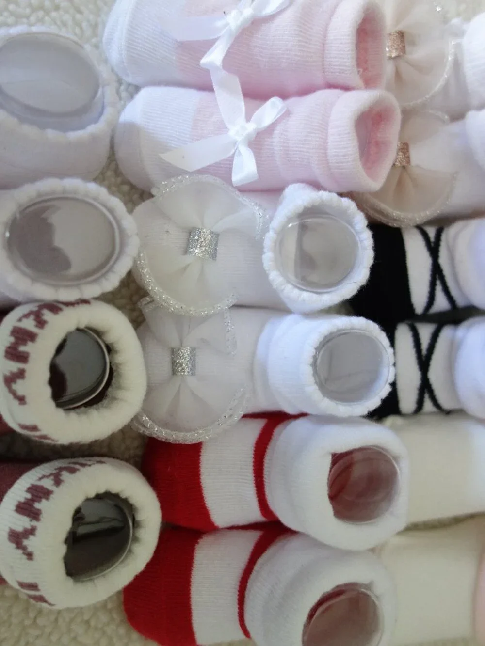 14 New Pairs of Infant Baby Girl Dress Socks Incl. DKNY & Laura Ashley Ruffles B